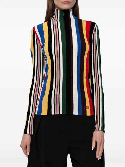 LOEWE striped ribbed top - Red - zdjęcie produktu nr 1