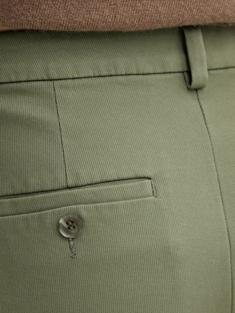 Sisley spodnie damskie kolor zielony proste high waist 4K2ZLF03V