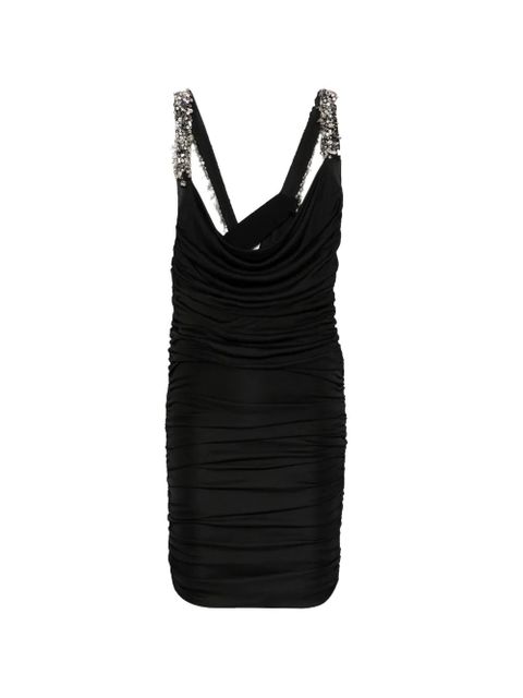 PINKO Isola embellished gathered mini dress - Black - zdjęcie produktu nr 1