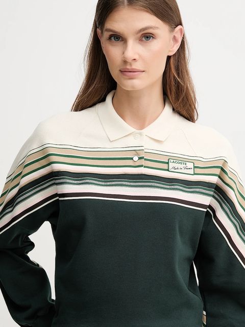 Lacoste sukienka kolor zielony mini rozkloszowana EF5408