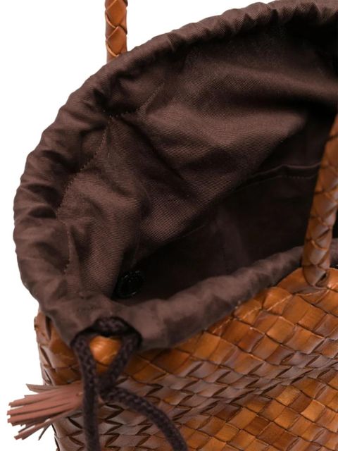 DRAGON DIFFUSION Jacky woven tote bag - Brown