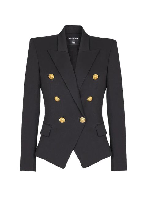 Balmain double-breasted wool blazer - Black - zdjęcie produktu nr 1