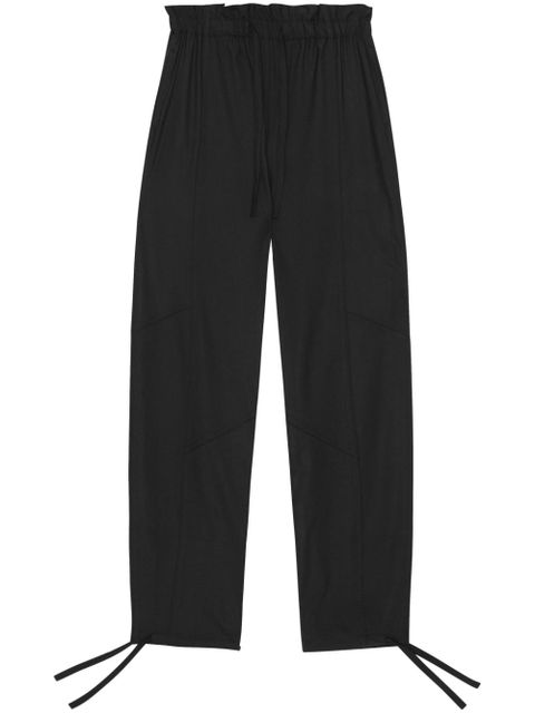 GANNI drawstring-waist trousers - Black - zdjęcie produktu nr 1