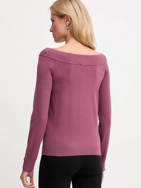 United Colors of Benetton sweter damski kolor fioletowy lekki 1W2AD10E0 - zdjęcie produktu nr 2