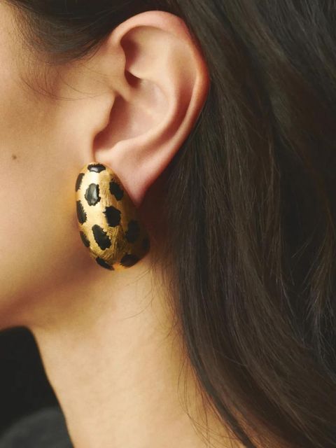 Jacquemus animal-print stud earrings - Gold