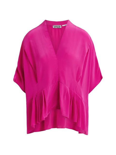 Essentiel Antwerp ruffled-hem blouse - Pink - zdjęcie produktu nr 1