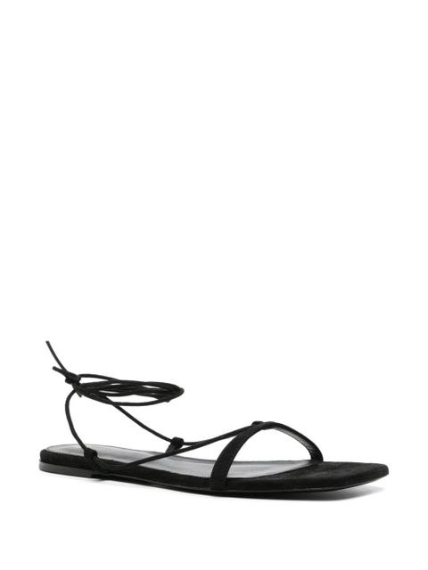 TOTEME tie-fastening suede sandals - Black - zdjęcie produktu nr 2