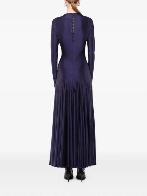 Rabanne boat-neck midi dress - Blue