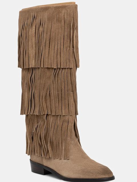 Steve Madden kozaki Spur damskie kolor beżowy na płaskim obcasie 11003916 - zdjęcie produktu nr 1