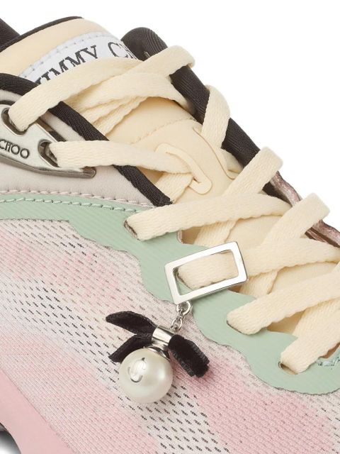 Jimmy Choo Diamond Run pearl-embellished sneakers - Pink