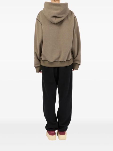 MM6 Maison Margiela slogan-embroidered hoodie - Neutrals