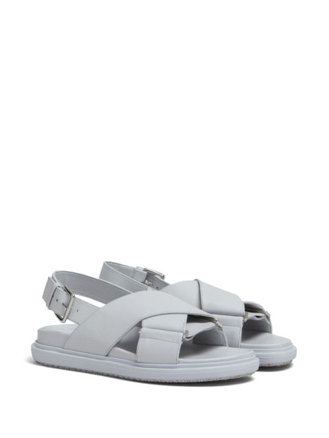 Marni Fussbet leather sandals - Grey - zdjęcie produktu nr 2