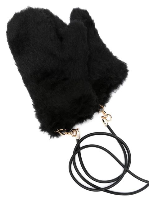 Max Mara teddy-effect gloves - Black - zdjęcie produktu nr 2