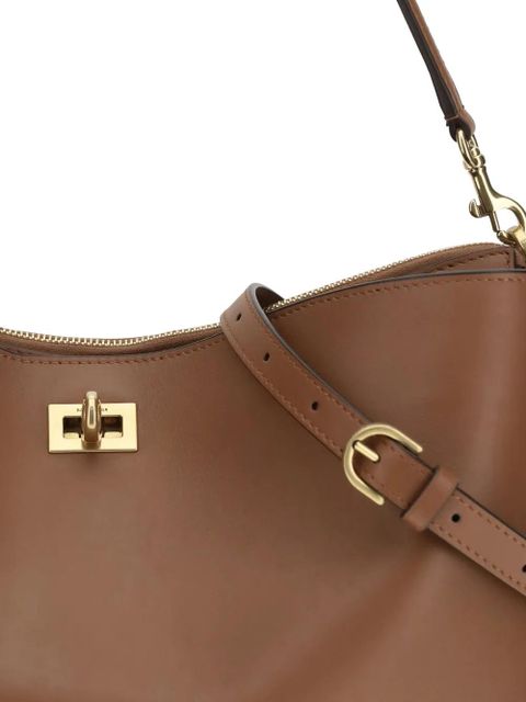 Balenciaga medium Rodeo turnlock leather shoulder bag - Brown