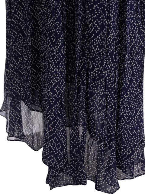 MARANT ÉTOILE Lycia asymmetric patterned midi skirt - Blue