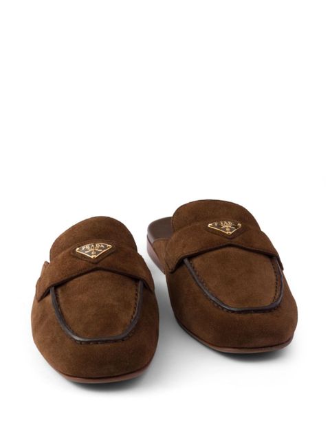 Prada suede mules - Brown