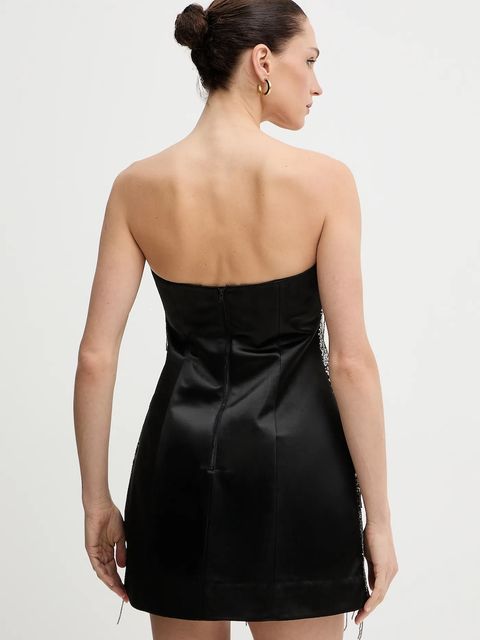 Bardot sukienka kolor czarny mini rozkloszowana 60099DB1