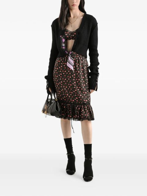 Dolce & Gabbana button ribbed cardigan - Black - zdjęcie produktu nr 2