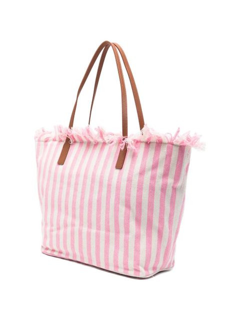MC2 Saint Barth striped beach bag - White - zdjęcie produktu nr 2