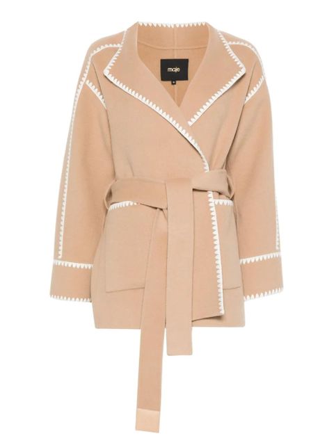 Maje belted jacket - Brown - zdjęcie produktu nr 1