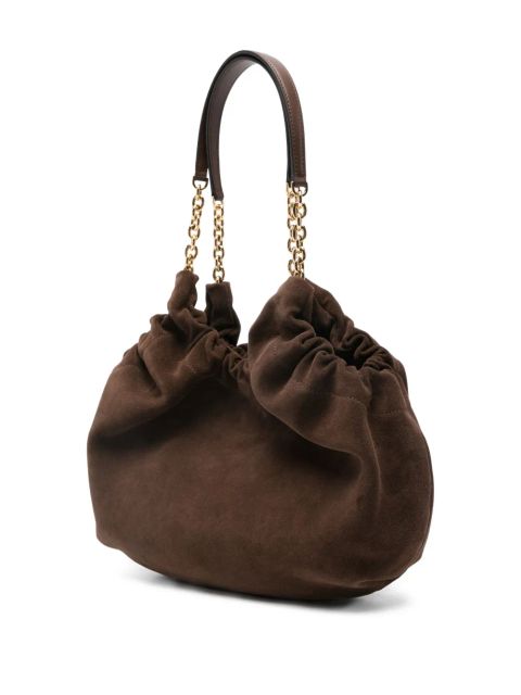 DeMellier Midi Miami suede shoulder bag - Brown