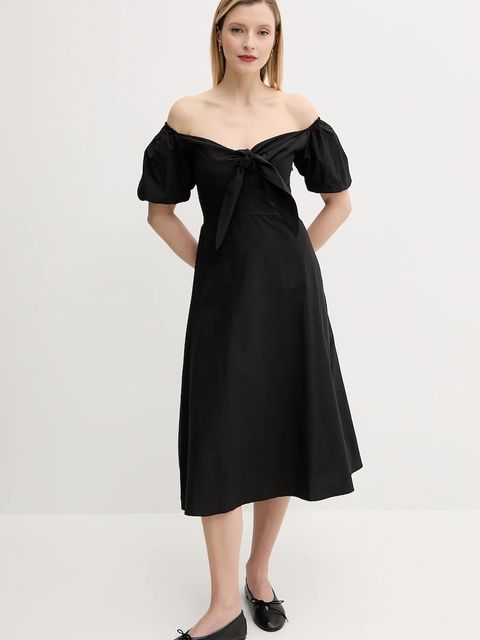 Answear.LAB sukienka kolor czarny mini prosta - zdjęcie produktu nr 2