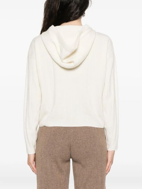 Max Mara hooded cashmere cardigan - Neutrals