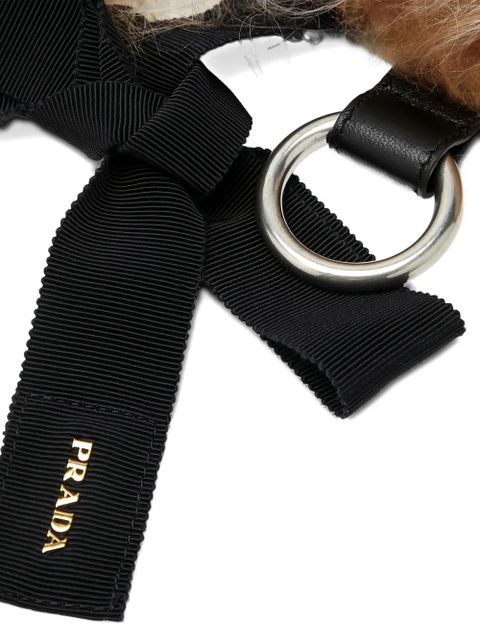 Prada lamb-fur scarf - Neutrals