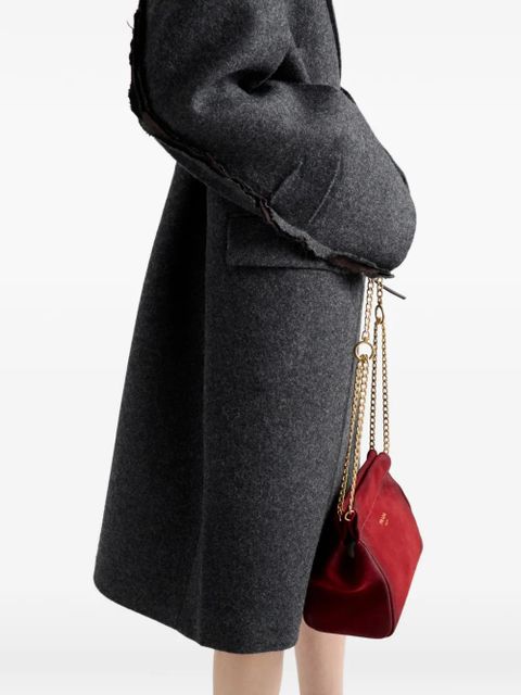 Prada single-breasted Shetland wool coat - Grey