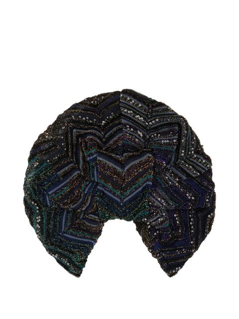 Missoni zigzag-pattern sequin-embelishment hat - Blue - zdjęcie produktu nr 1