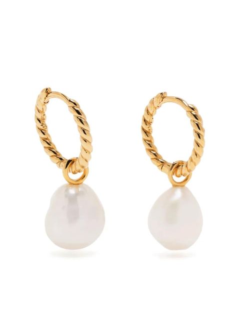 Missoma pearl drop hoop earrings - Gold - zdjęcie produktu nr 1