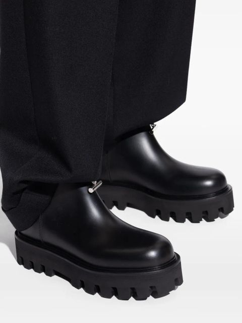 Alexander McQueen zip-fastening platform ankle boots - Black