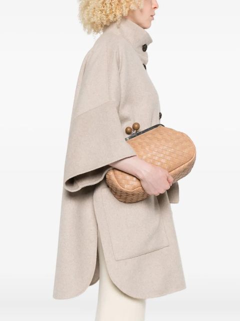 Weekend Max Mara Pasticcino woven leather clasp shoulder bag - Brown - zdjęcie produktu nr 2