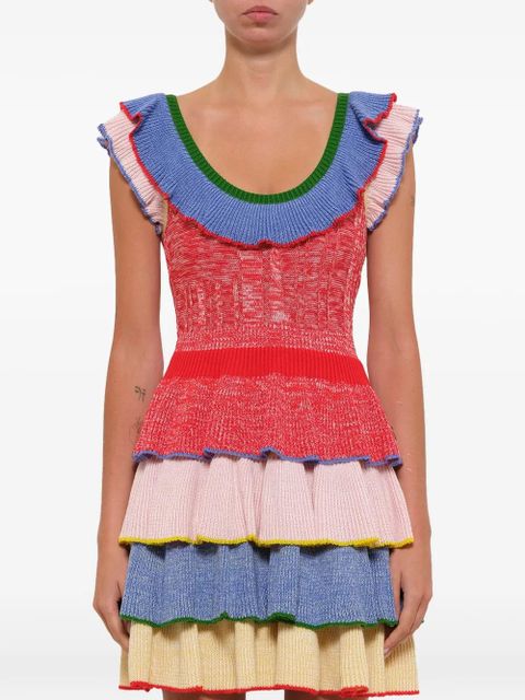 Alexander McQueen knitted tiered mini dress - Multicolour - zdjęcie produktu nr 1