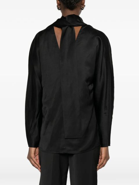 TOTEME cowl-neck blouse - Black