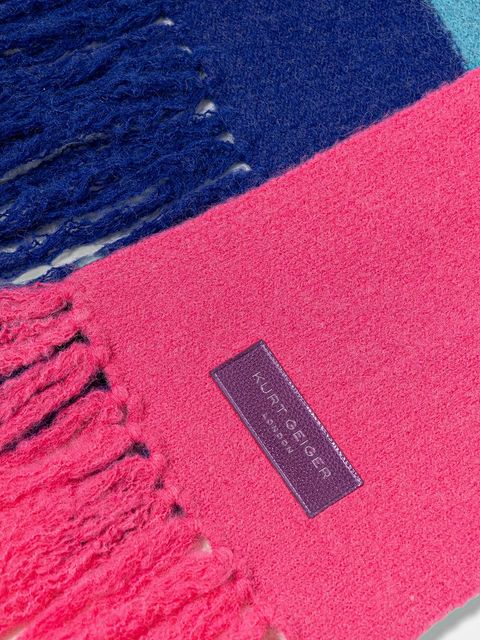 Kurt Geiger London szalik z domieszką wełny damski kolor multicolor wzorzysty 5072569609