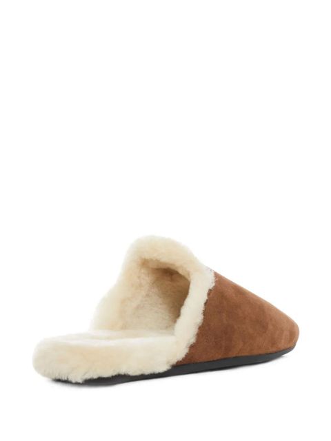 Prada suede-leather shearling mules - Brown - zdjęcie produktu nr 2