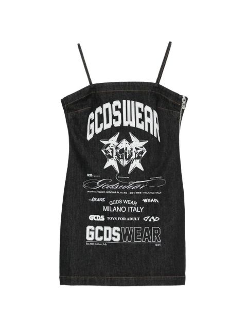 GCDS History printed mini dress - Blue - zdjęcie produktu nr 1