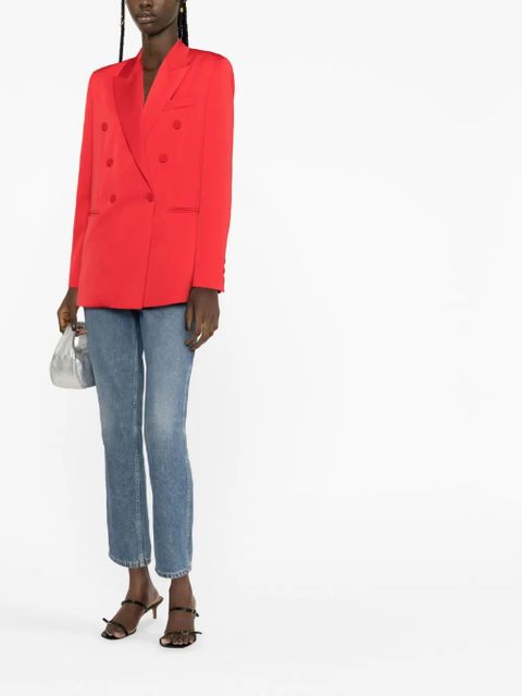 PINKO Envers satin blazer - Red