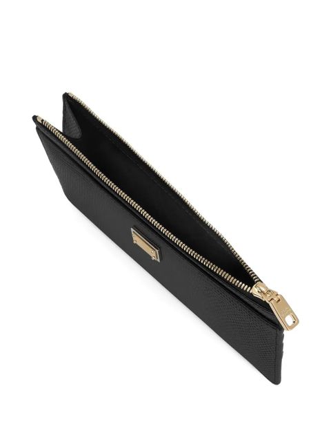 Dolce & Gabbana zip-top leather wallet - Black