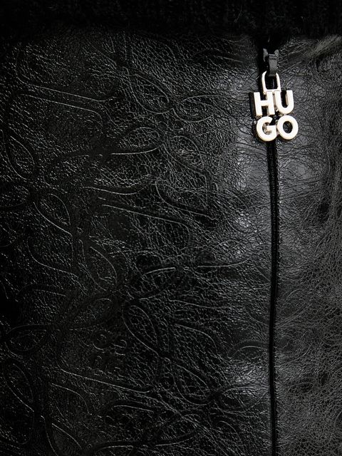 HUGO spódnica kolor czarny midi ołówkowa 50546783