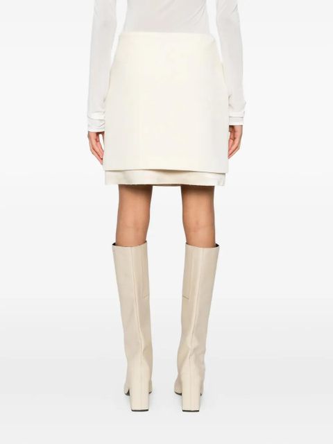 Jil Sander layered mini skirt - Neutrals