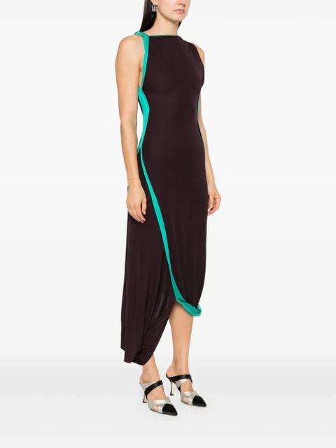 Victoria Beckham side-stripe maxi dress - Brown - zdjęcie produktu nr 2