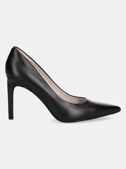 Calvin Klein szpilki skórzane HEEL PUMP 90 - LTH kolor czarny HW0HW02336 - zdjęcie produktu nr 2