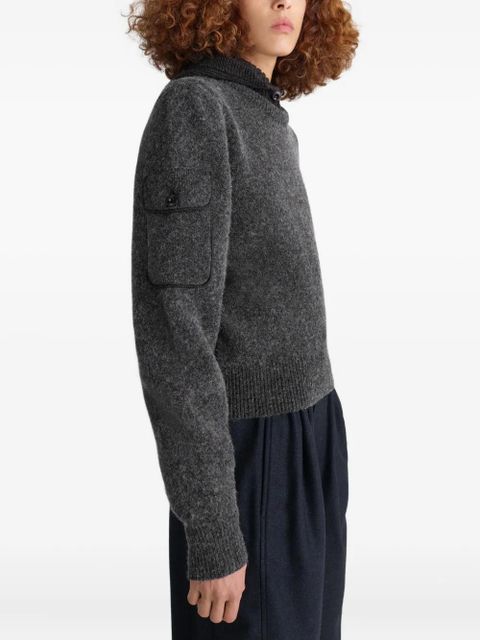 LEMAIRE cargo-pockets sweater - Grey