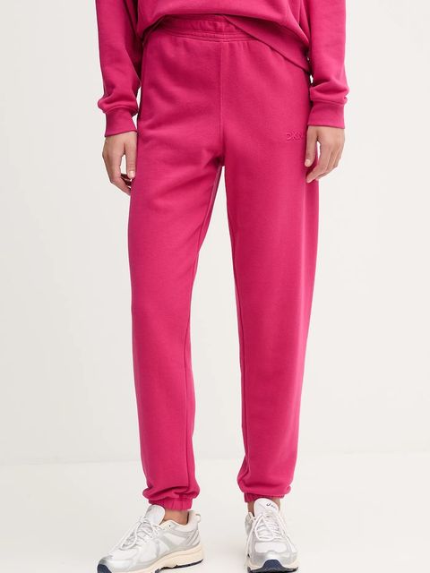 Dkny spodnie dresowe bawełniane damskie kolor różowy gładkie DP5P3707 - zdjęcie produktu nr 1