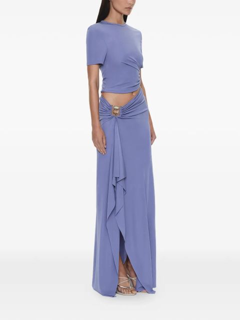 Christopher Esber ruched T-shirt - Purple