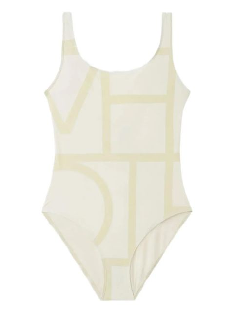 TOTEME geometric-print swimsuit - Neutrals - zdjęcie produktu nr 1