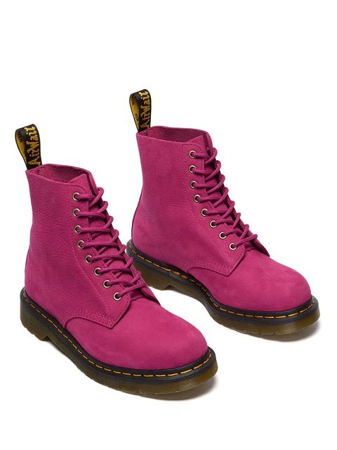 Dr. Martens botki 1460 Pascal damskie kolor różowy na płaskim obcasie DM42596650