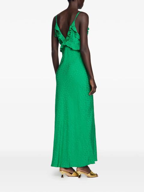 SANDRO ruffled dress - Green